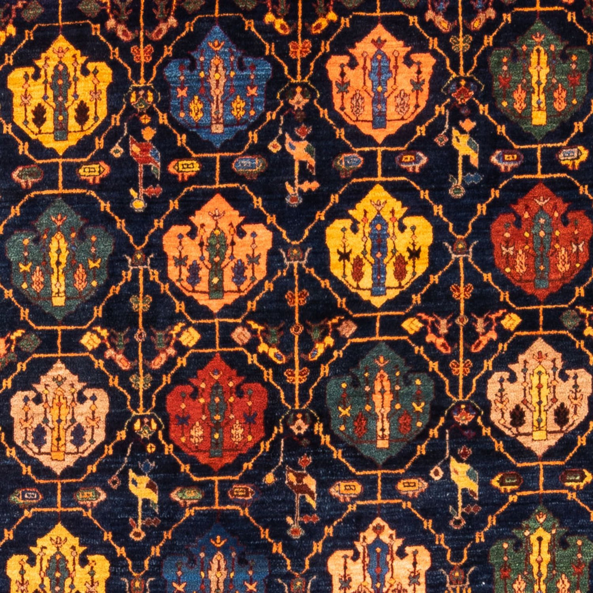 Gabbeh tapijt - Perzisch - 257 x 185 cm - donkerblauw