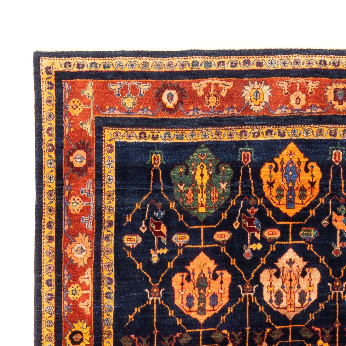 Gabbeh tapijt - Perzisch - 257 x 185 cm - donkerblauw