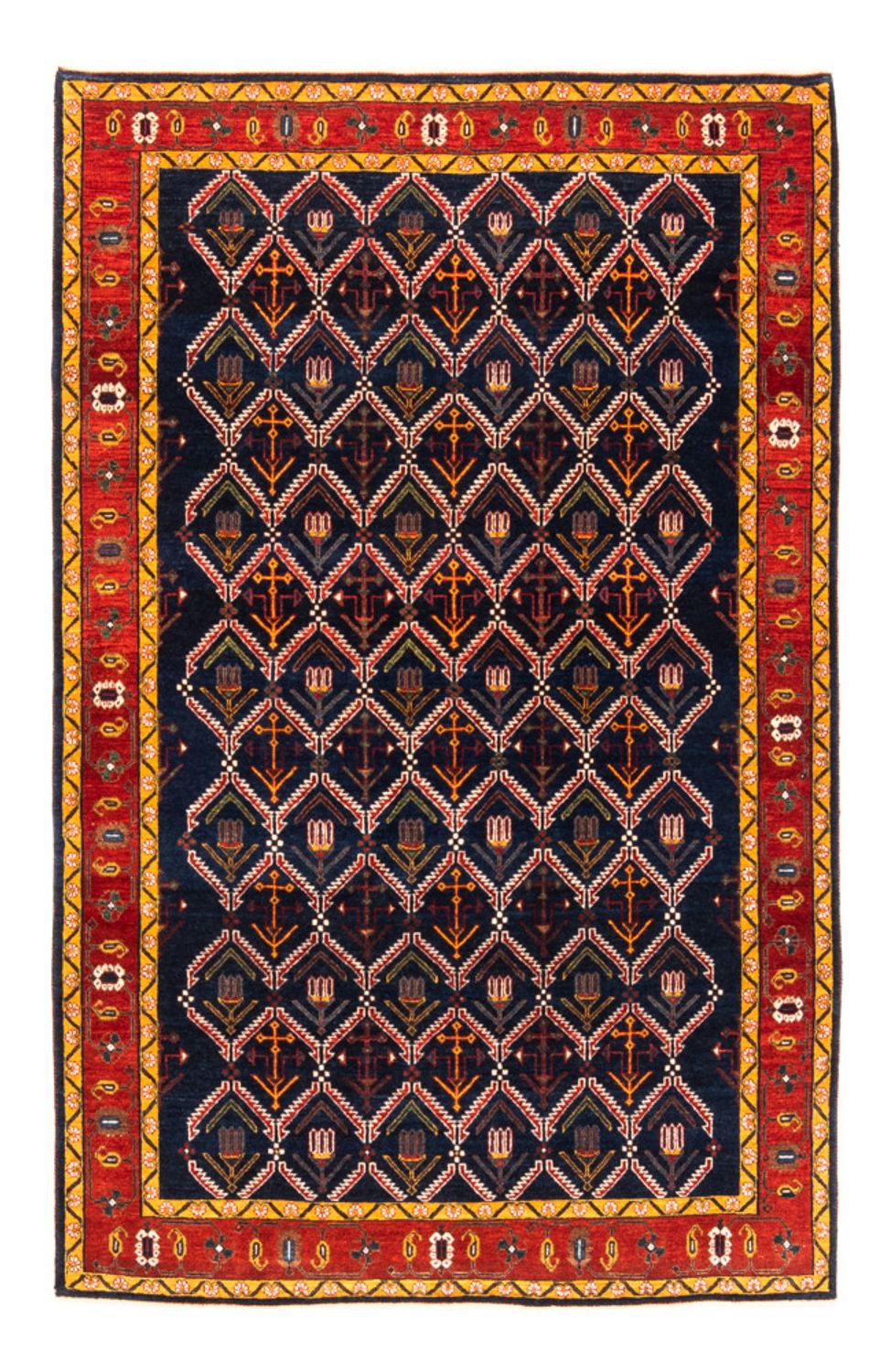Gabbeh tapijt - Perzisch - 205 x 143 cm - donkerblauw