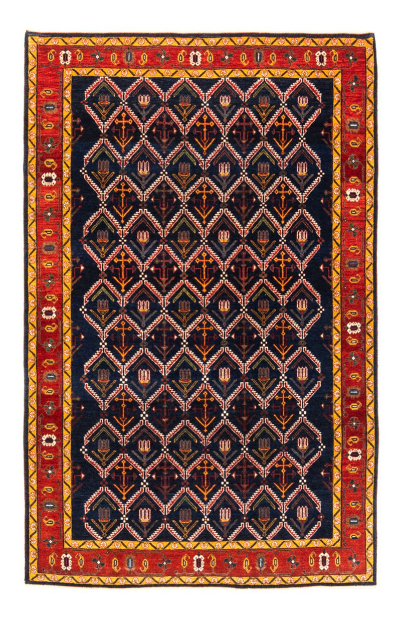 Gabbeh tapijt - Perzisch - 205 x 143 cm - donkerblauw