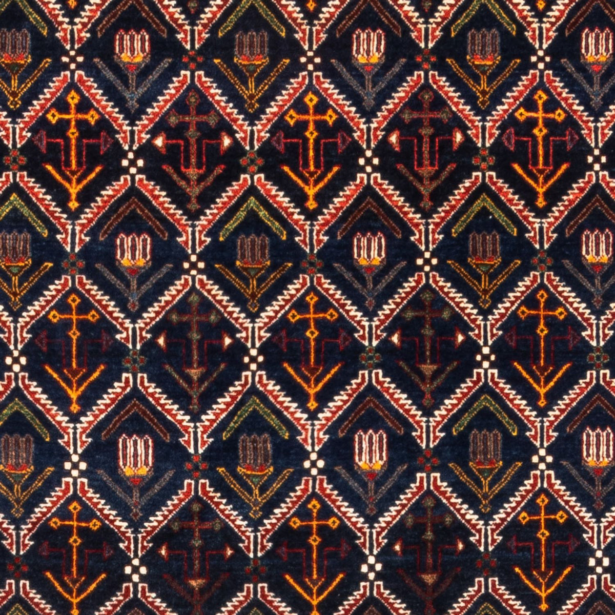 Gabbeh tapijt - Perzisch - 205 x 143 cm - donkerblauw