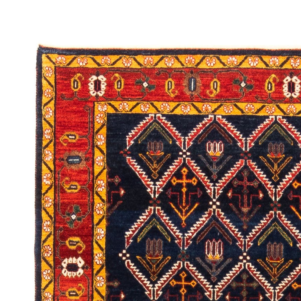 Gabbeh tapijt - Perzisch - 205 x 143 cm - donkerblauw