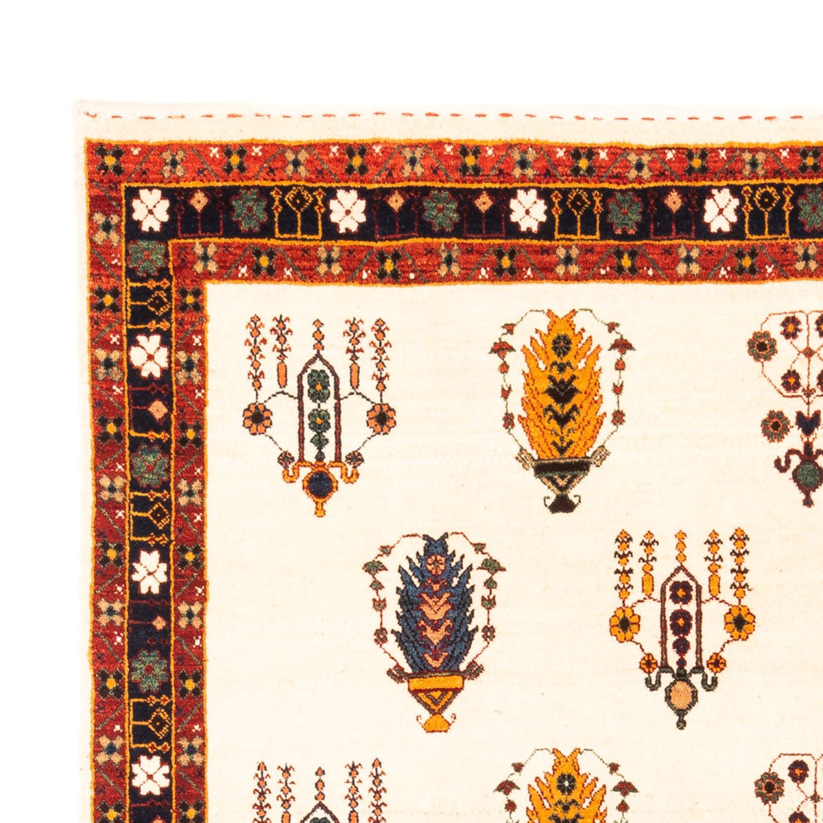 Gabbeh tapijt - Perzisch - 215 x 152 cm - crème