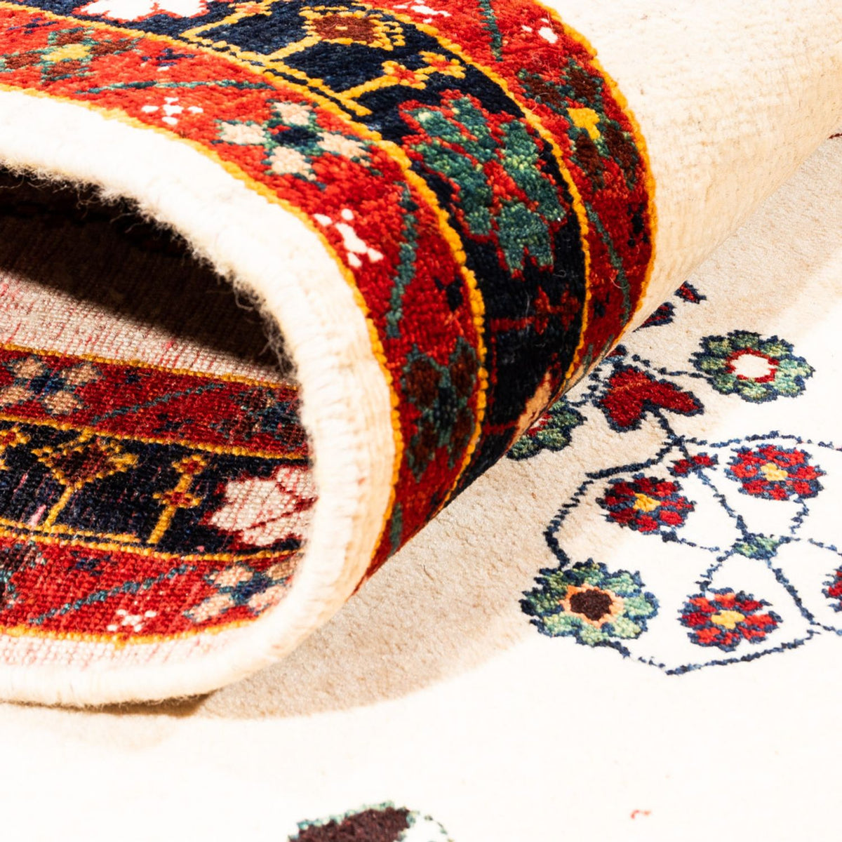 Gabbeh tapijt - Perzisch - 215 x 152 cm - crème