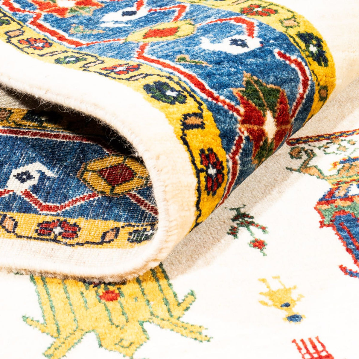 Gabbeh tapijt - Perzisch - 221 x 154 cm - crème