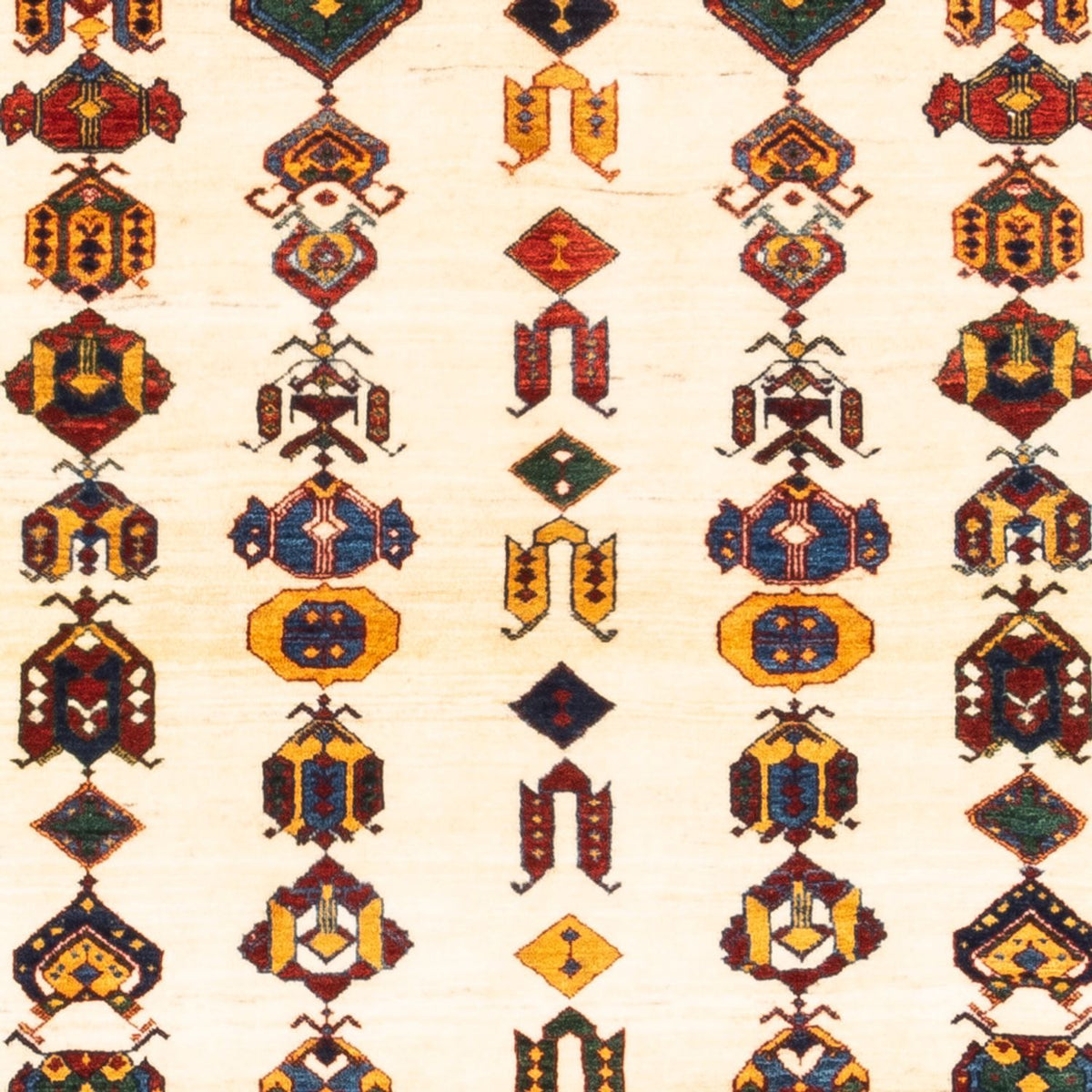 Gabbeh tapijt - Perzisch - 194 x 145 cm - crème