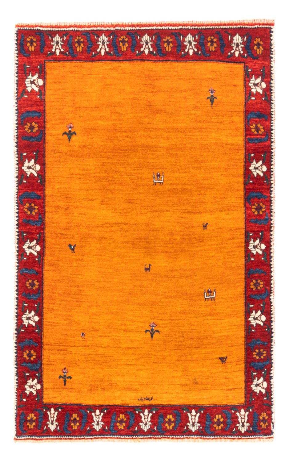 Gabbeh tapijt - Perzisch - 165 x 107 cm - goud