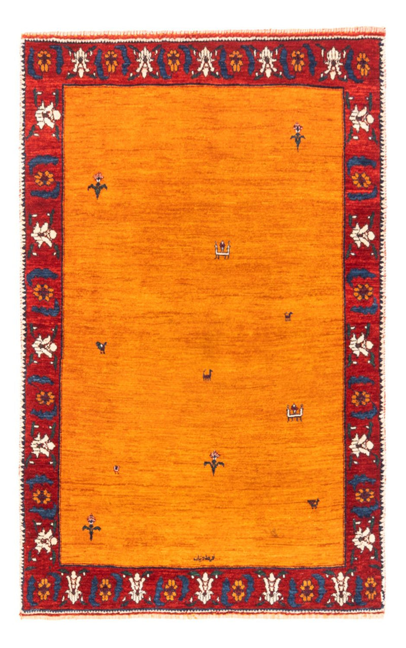Gabbeh tapijt - Perzisch - 165 x 107 cm - goud