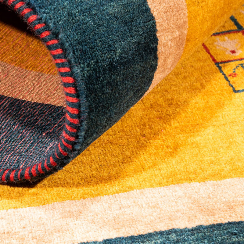 Gabbeh tapijt - Perzisch - 155 x 108 cm - goud