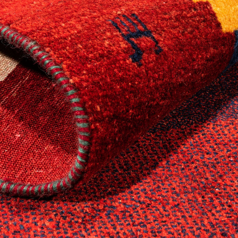 Loper Gabbeh tapijt - Perzisch - 200 x 85 cm - rood