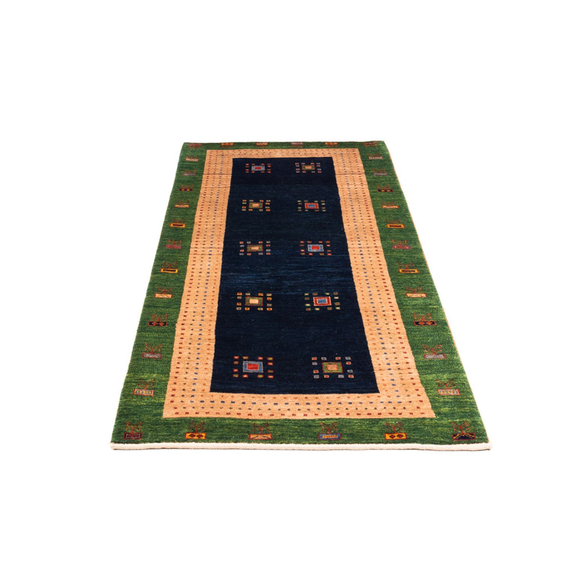 Loper Gabbeh tapijt - Perzisch - 202 x 82 cm - donkerblauw