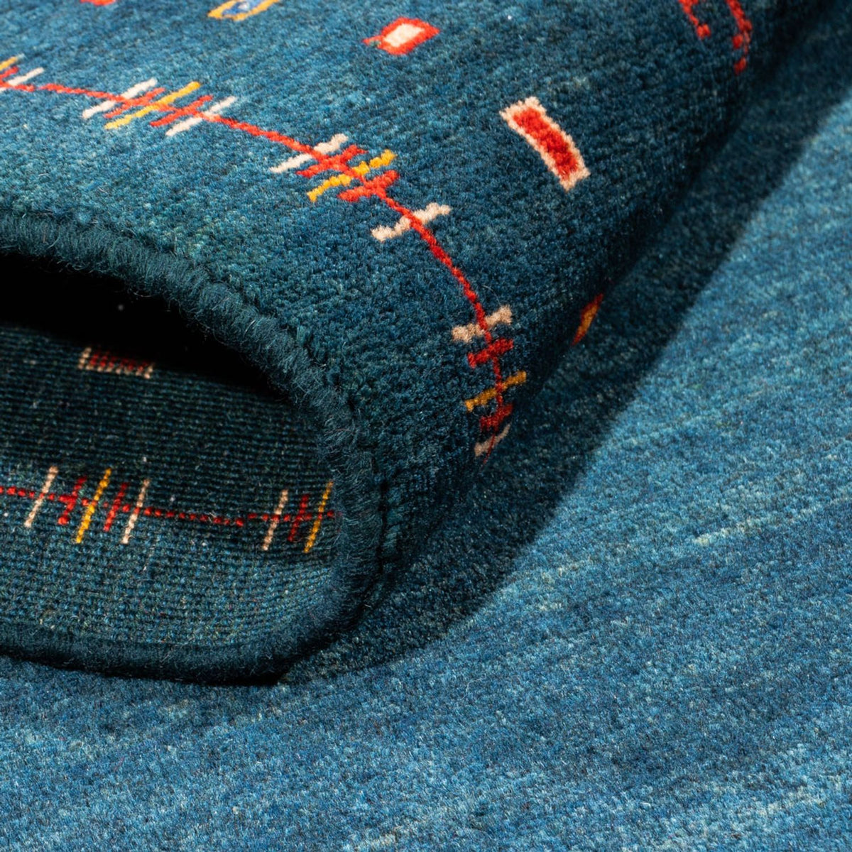 Loper Gabbeh tapijt - Perzisch - 251 x 80 cm - donkerblauw