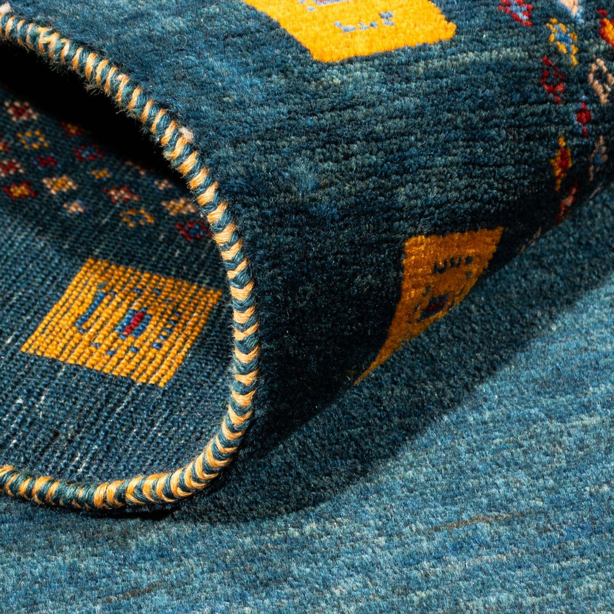 Loper Gabbeh tapijt - Perzisch - 200 x 85 cm - donkerblauw