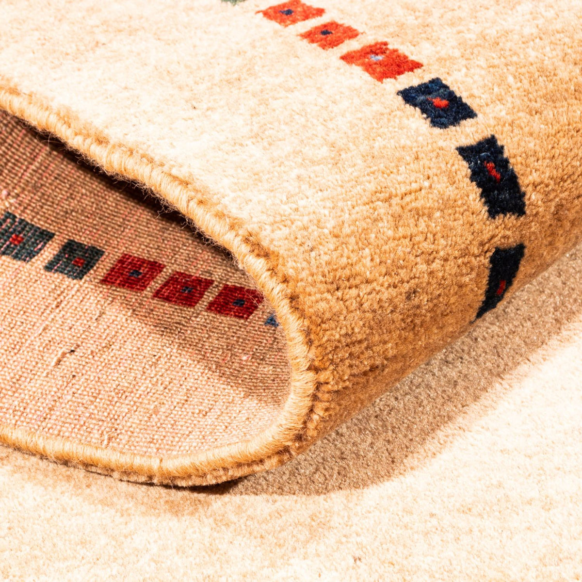 Loper Gabbeh tapijt - Perzisch - 196 x 82 cm - beige