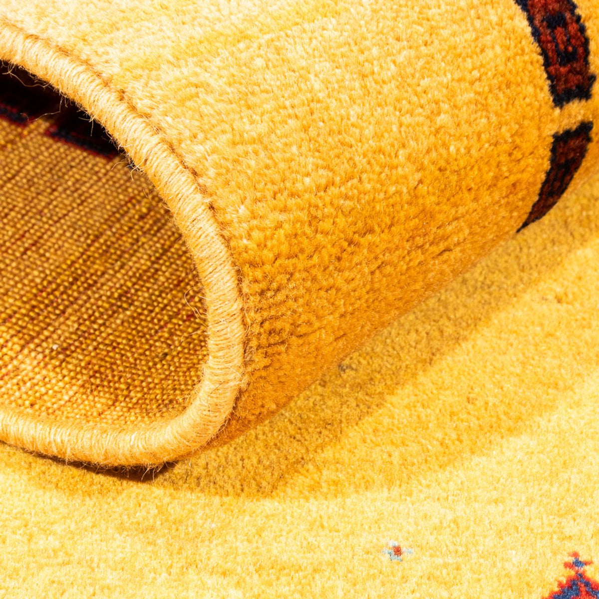 Gabbeh tapijt - Perzisch - 155 x 83 cm - geel