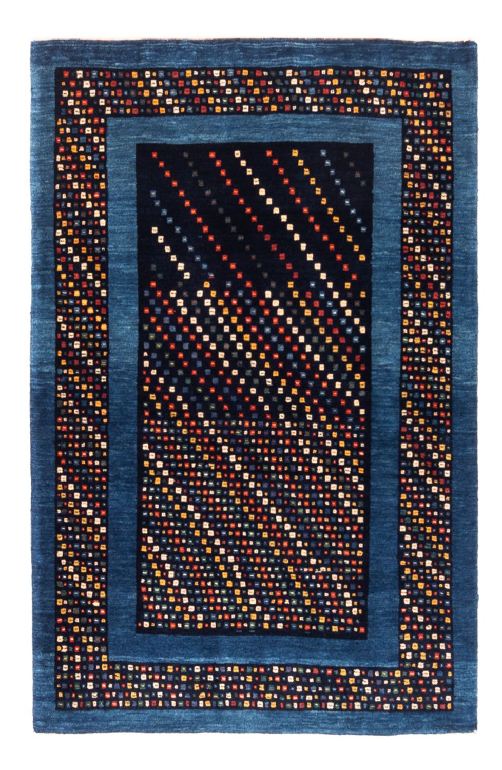 Gabbeh tapijt - Perzisch - 150 x 100 cm - blauw