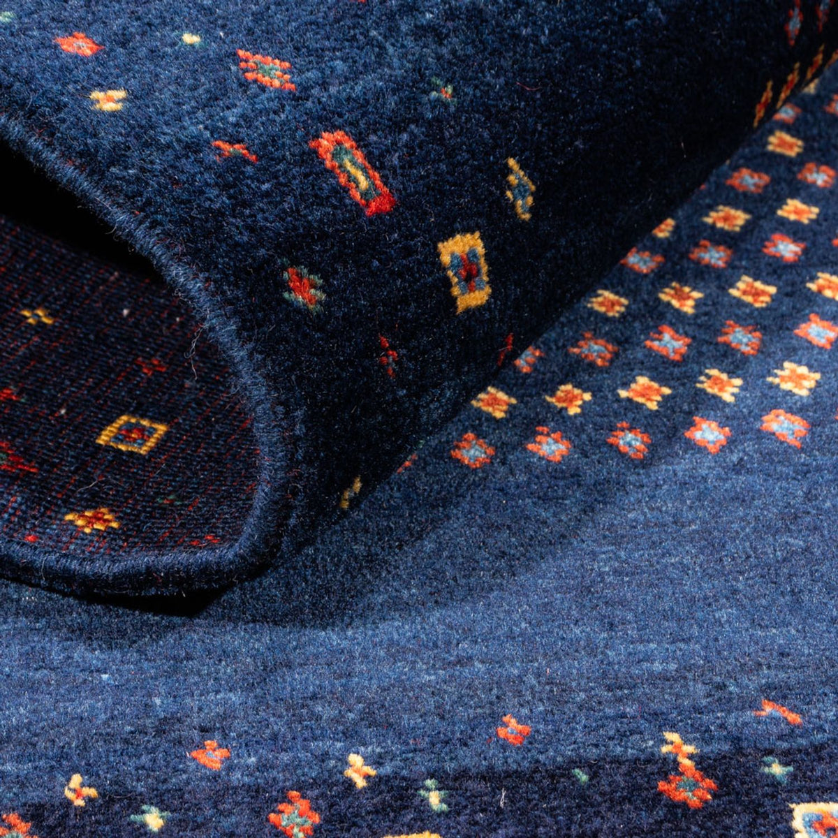 Gabbeh tapijt - Perzisch - 128 x 82 cm - donkerblauw