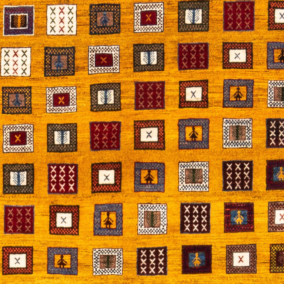 Gabbeh tapijt - Perzisch - 195 x 150 cm - goud