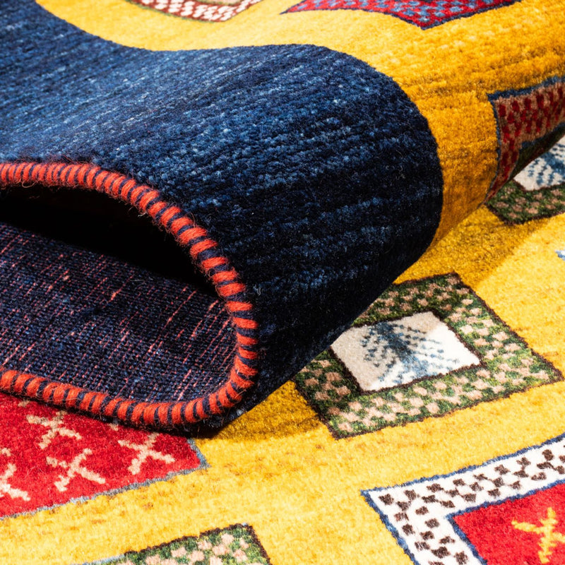 Gabbeh tapijt - Perzisch - 195 x 150 cm - goud