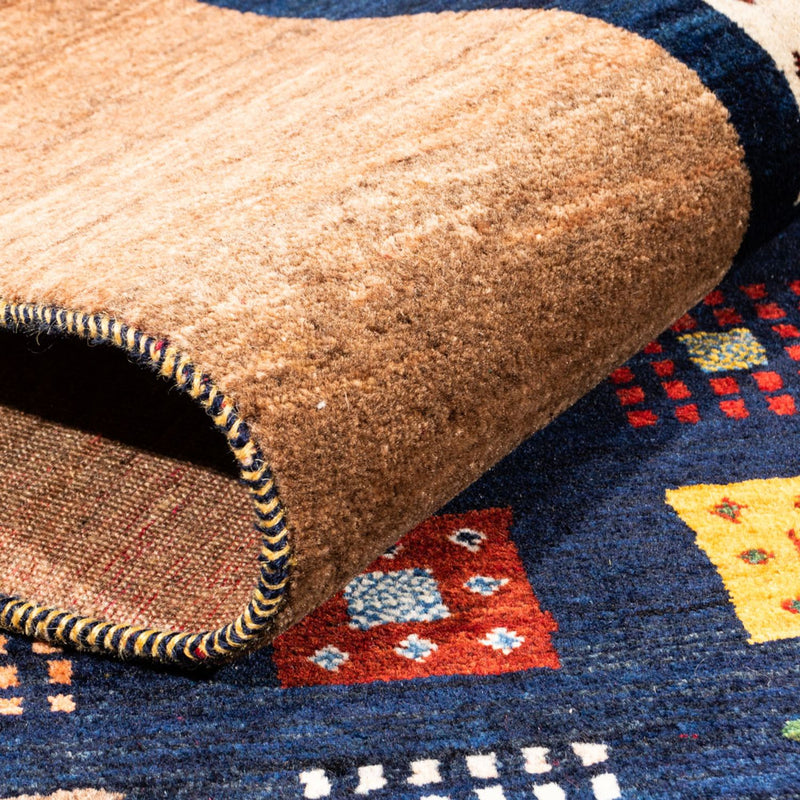 Gabbeh tapijt - Perzisch - 200 x 150 cm - donkerblauw