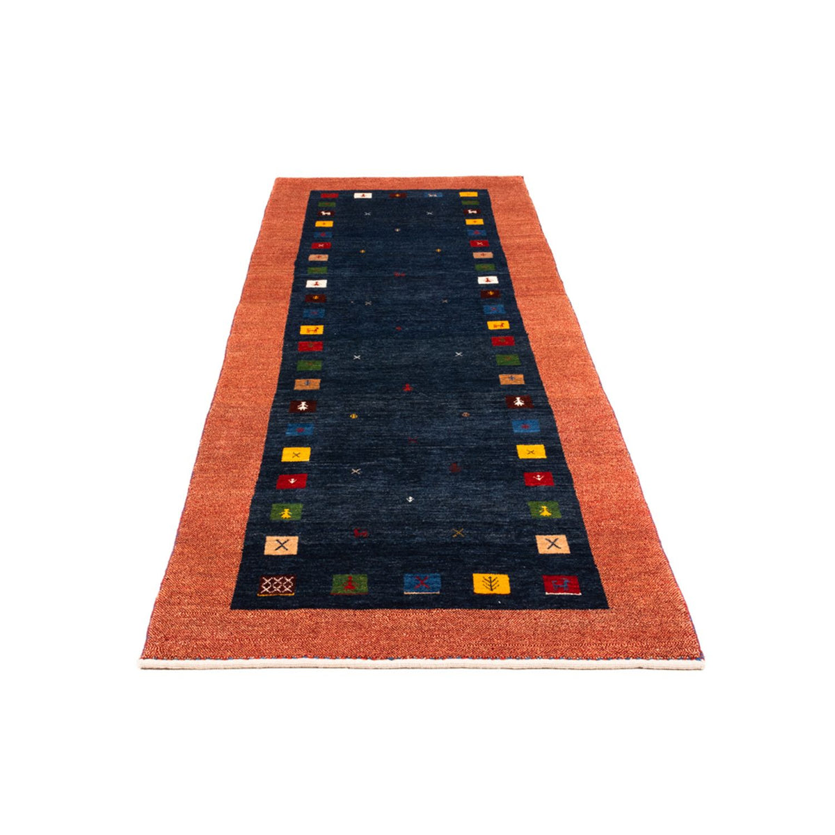 Loper Gabbeh tapijt - Perzisch - 236 x 85 cm - donkerblauw