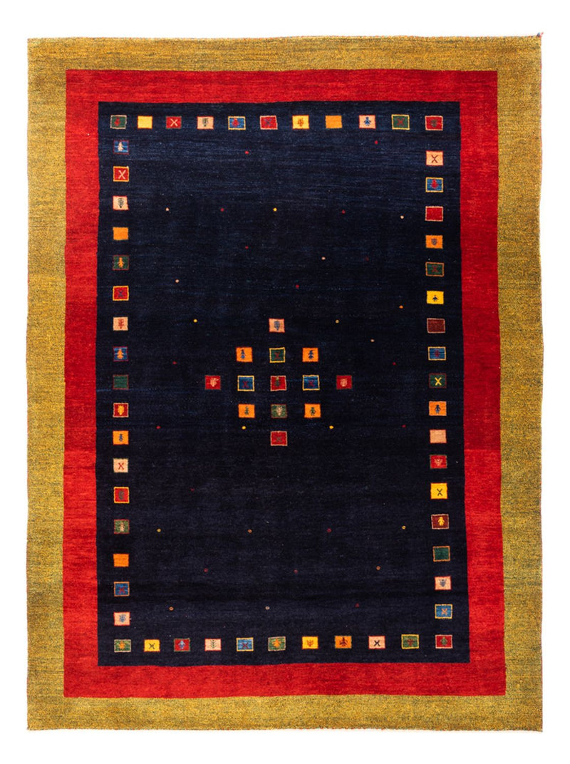 Gabbeh tapijt - Perzisch - 216 x 158 cm - donkerblauw