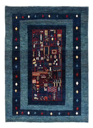 Gabbeh tapijt - Perzisch - 173 x 124 cm - blauw
