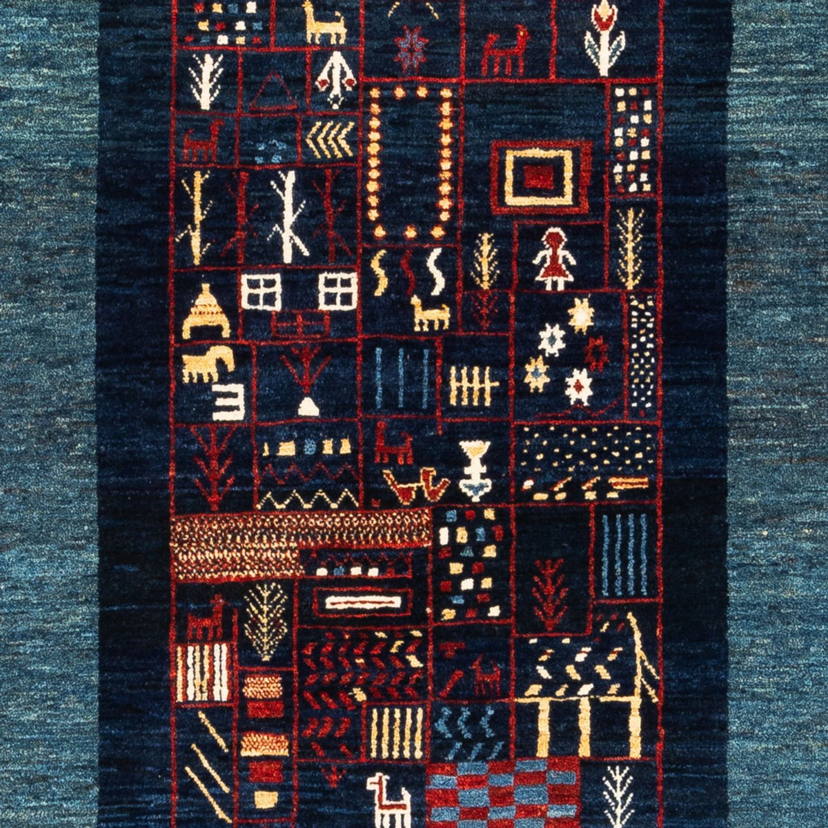 Gabbeh tapijt - Perzisch - 173 x 124 cm - blauw
