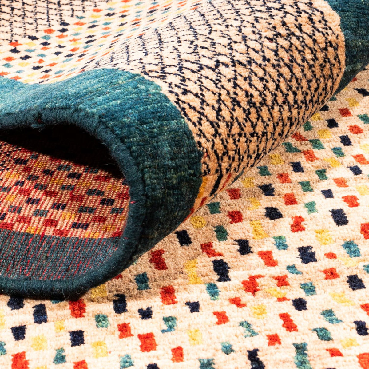 Gabbeh tapijt - Perzisch - 193 x 126 cm - beige