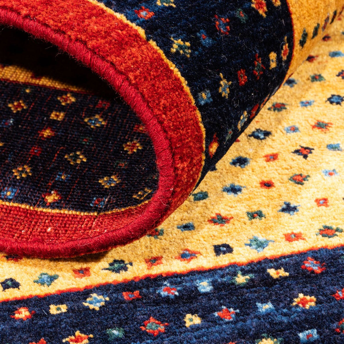 Gabbeh tapijt - Perzisch - 129 x 80 cm - goud