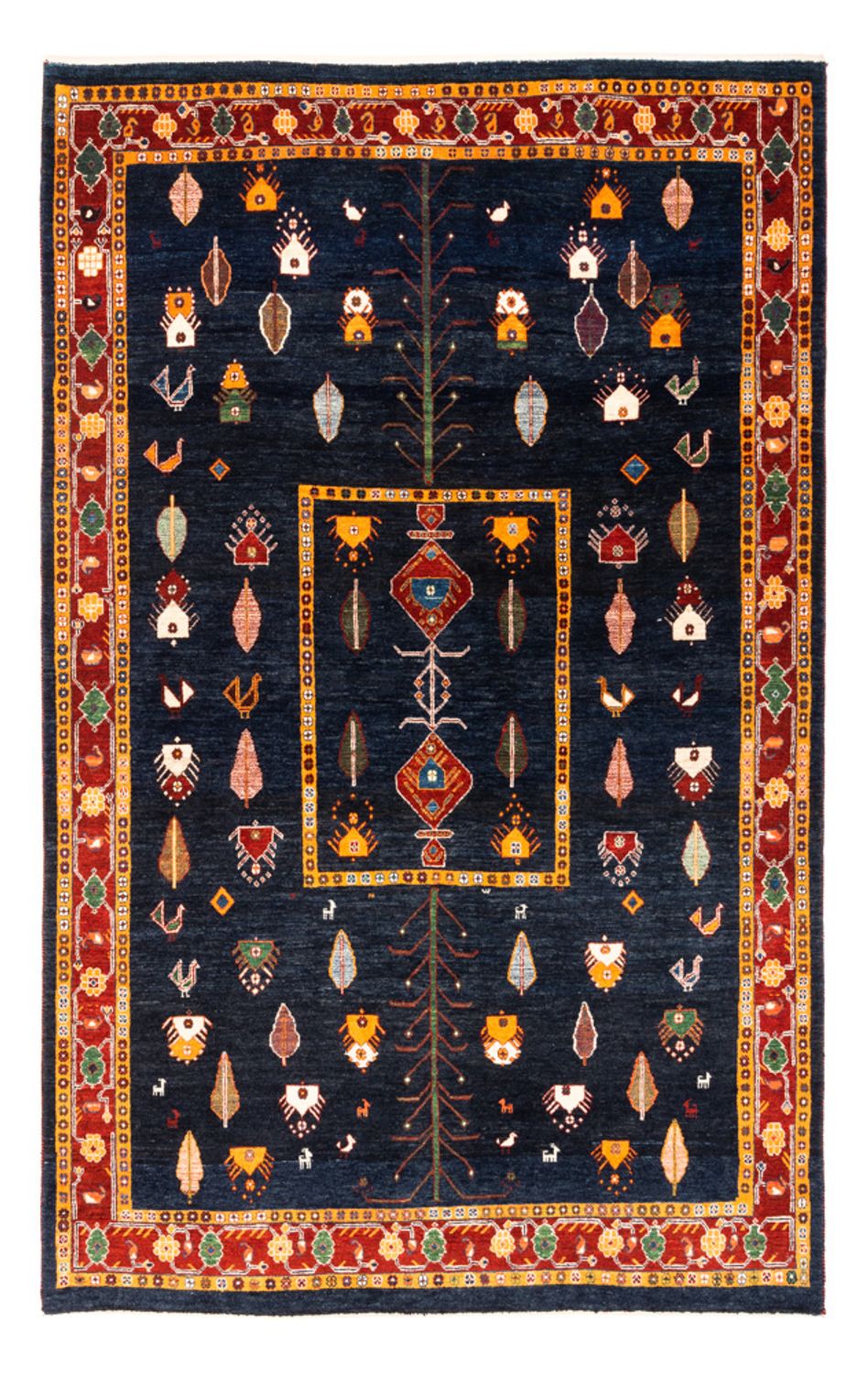 Gabbeh tapijt - Perzisch - 235 x 150 cm - donkerblauw