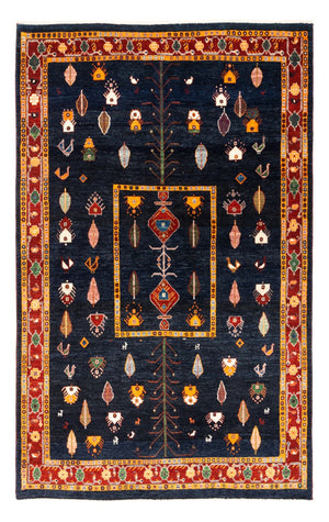Gabbeh tapijt - Perzisch - 235 x 150 cm - donkerblauw
