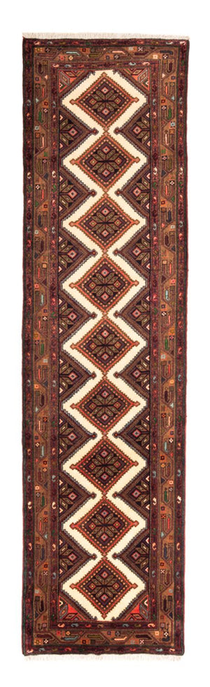 Loper Perzisch Tapijt - Nomadisch - 307 x 82 cm - crème