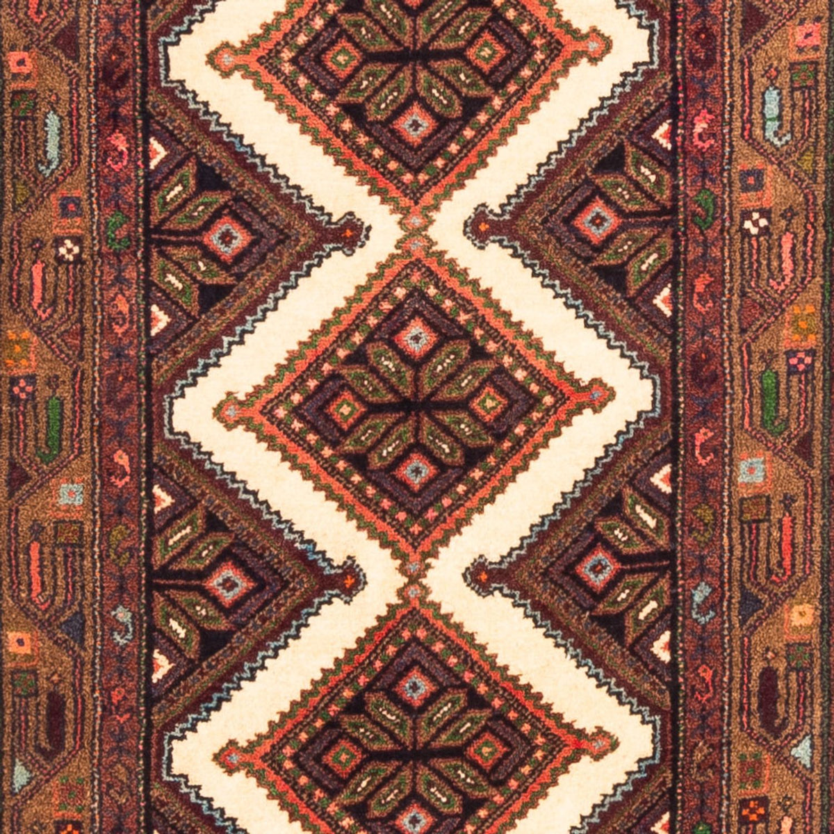 Loper Perzisch Tapijt - Nomadisch - 307 x 82 cm - crème