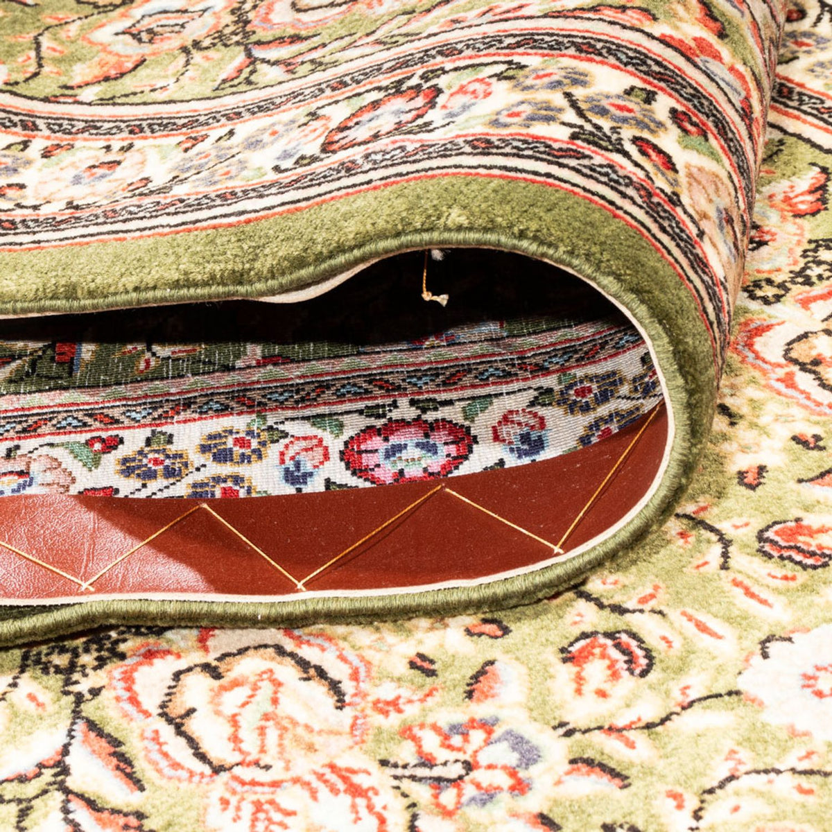 Loper Perzisch tapijt - Ghom - 295 x 80 cm - groen