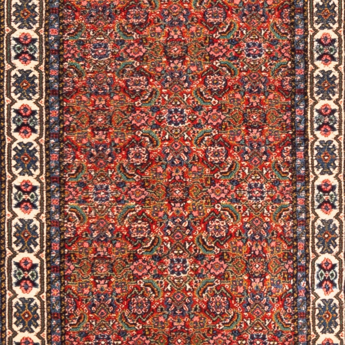 Loper Perzisch tapijt - Tabriz - 330 x 70 cm - rood