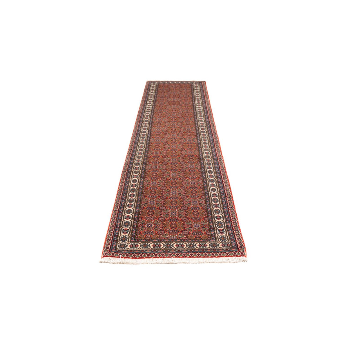 Loper Perzisch tapijt - Tabriz - 330 x 70 cm - rood