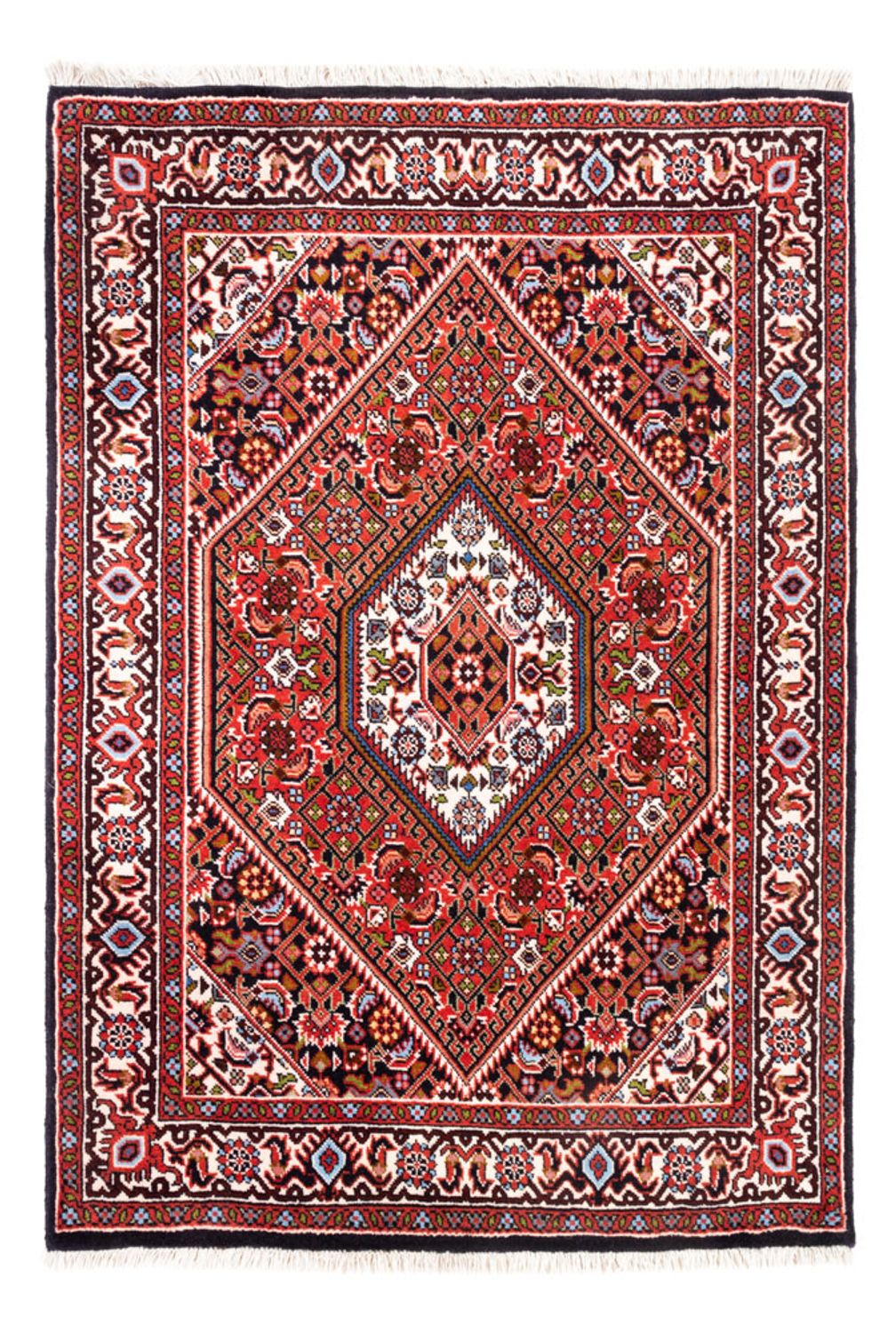Perzisch tapijt - Bijar - Koninklijk - 104 x 74 cm - rood