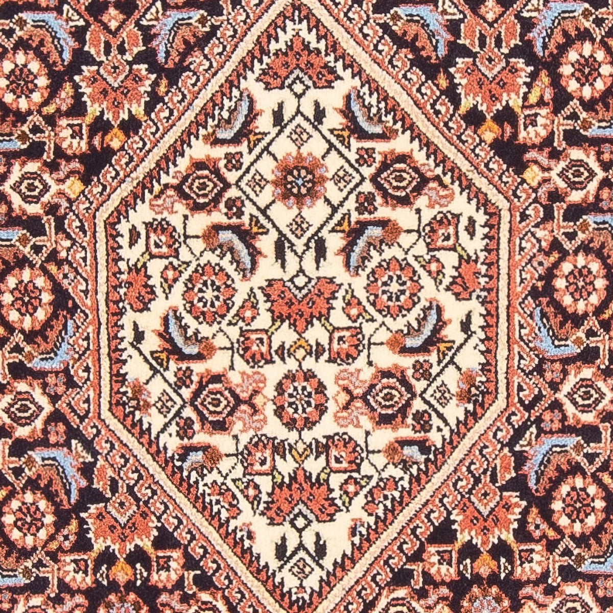 Perzisch tapijt - Bijar - Koninklijk - 136 x 83 cm - donkerblauw