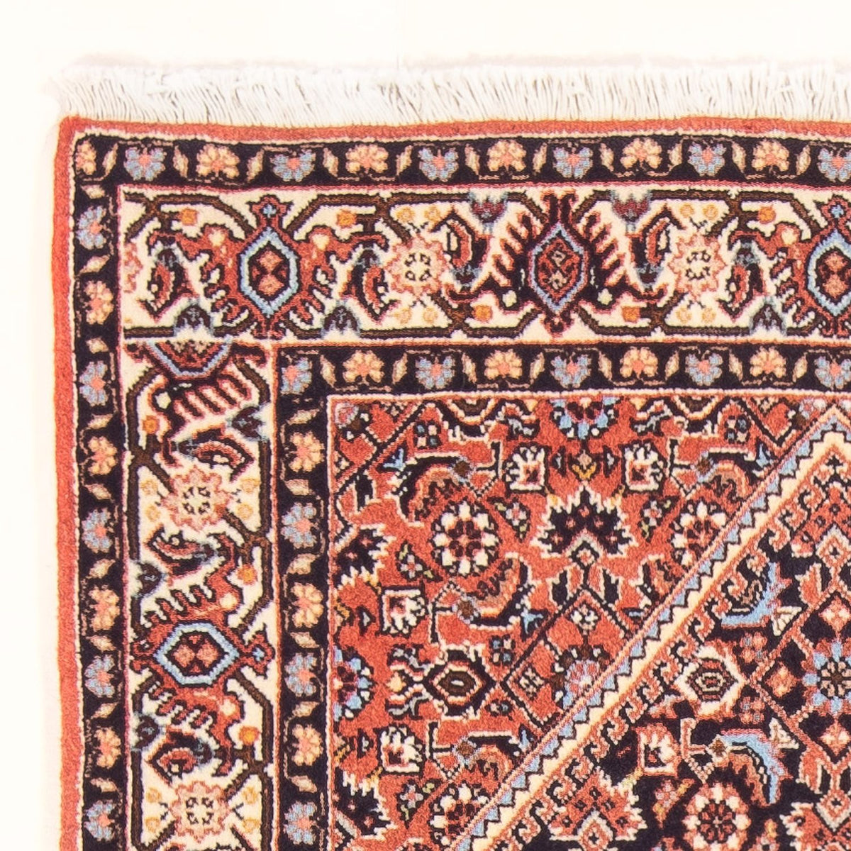 Perzisch tapijt - Bijar - Koninklijk - 136 x 83 cm - donkerblauw