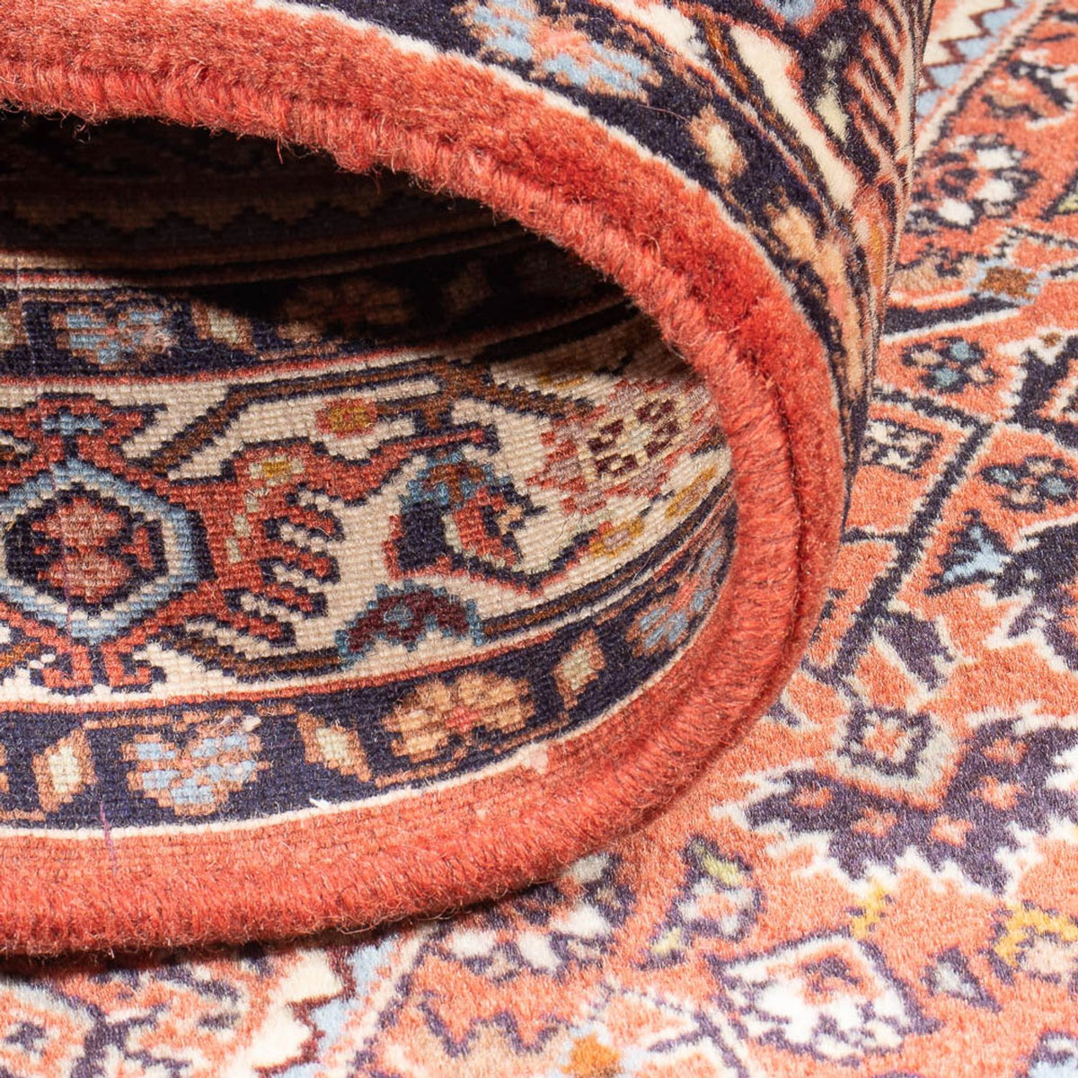 Perzisch tapijt - Bijar - Koninklijk - 136 x 83 cm - donkerblauw