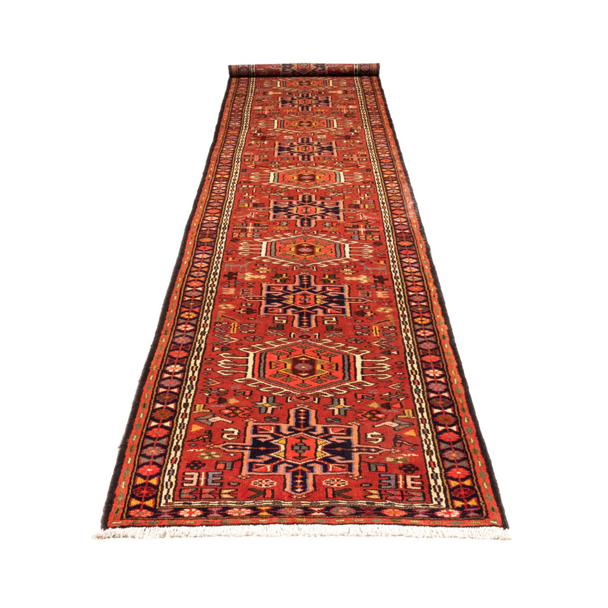 Loper Perzisch Tapijt - Nomadisch - 394 x 80 cm - rood