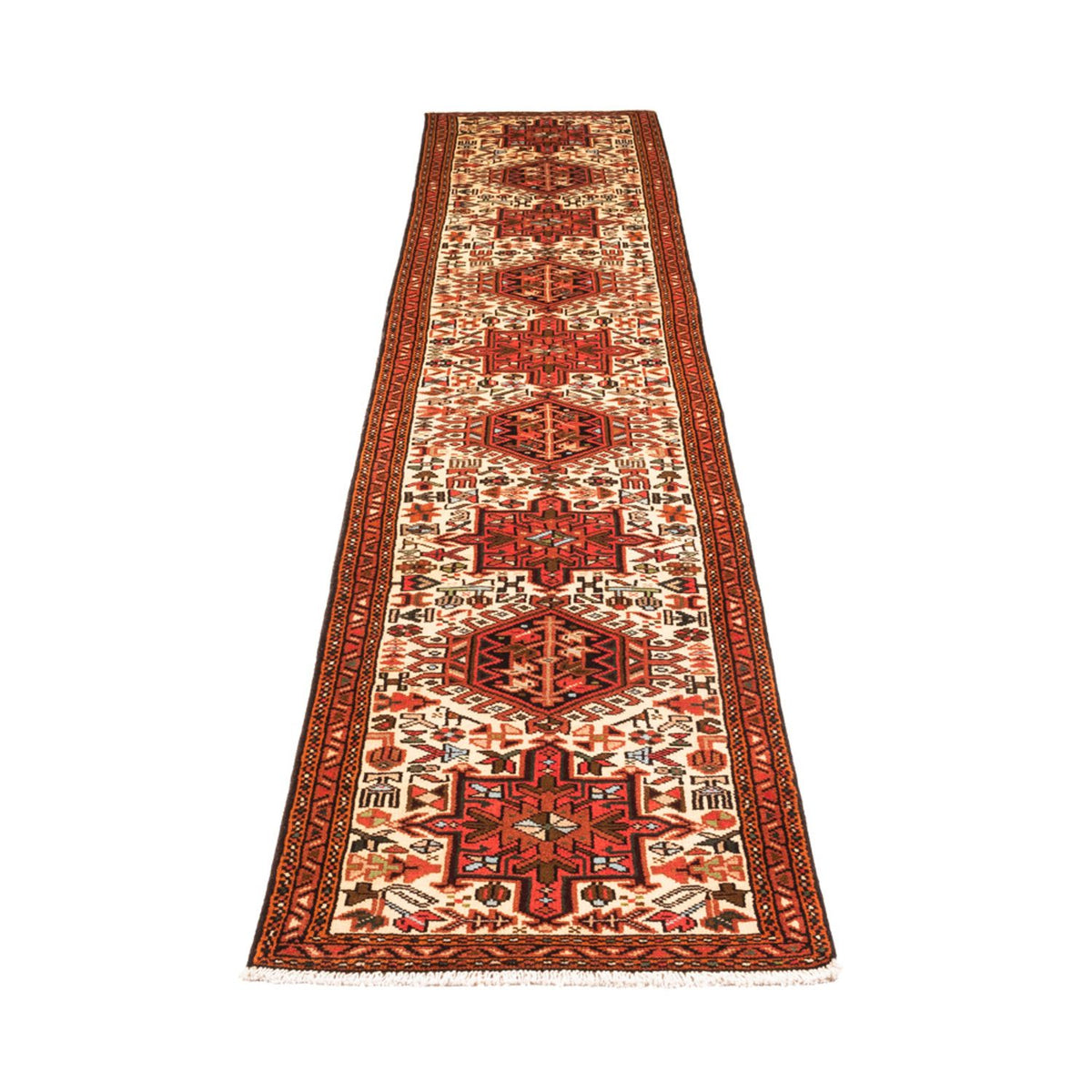 Loper Perzisch Tapijt - Nomadisch - 383 x 71 cm - rood