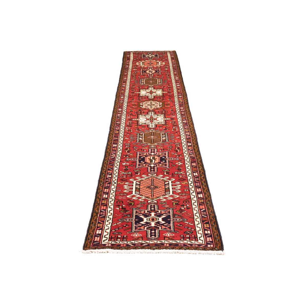 Loper Perzisch Tapijt - Nomadisch - 390 x 70 cm - rood