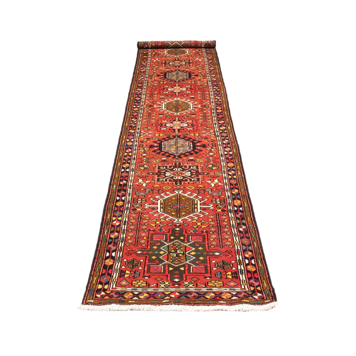Loper Perzisch Tapijt - Nomadisch - 390 x 70 cm - rood