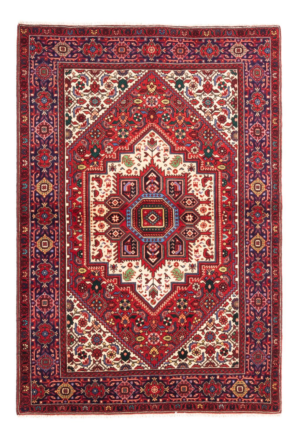Perzisch Tapijt - Nomadisch - 144 x 110 cm - rood