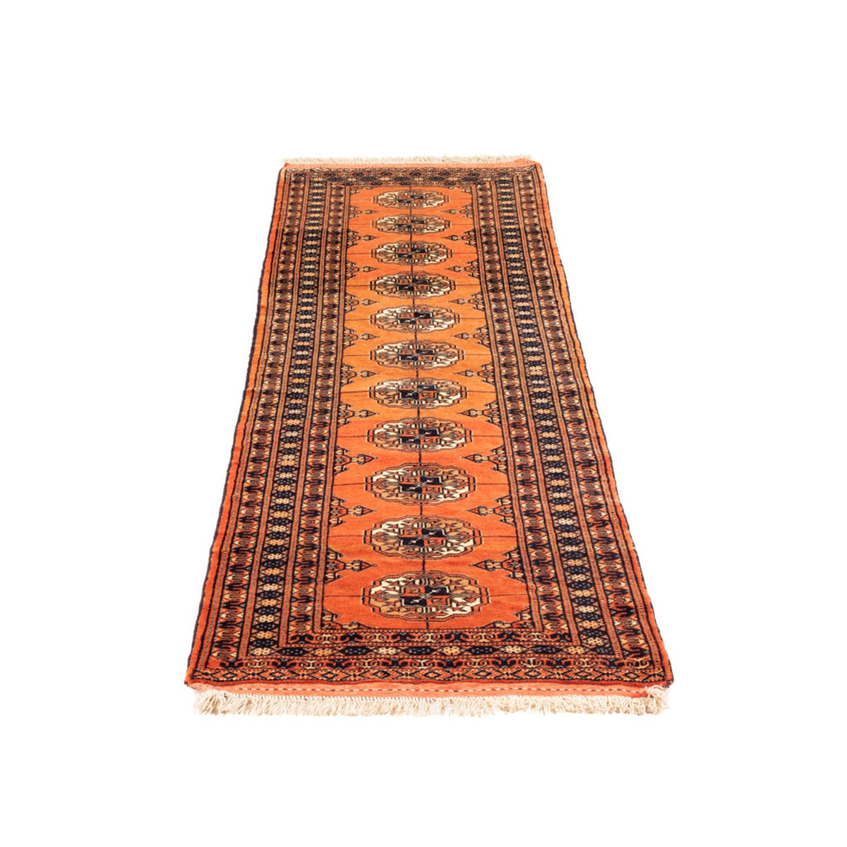 Loper Turkaman tapijt - 193 x 52 cm - oranje