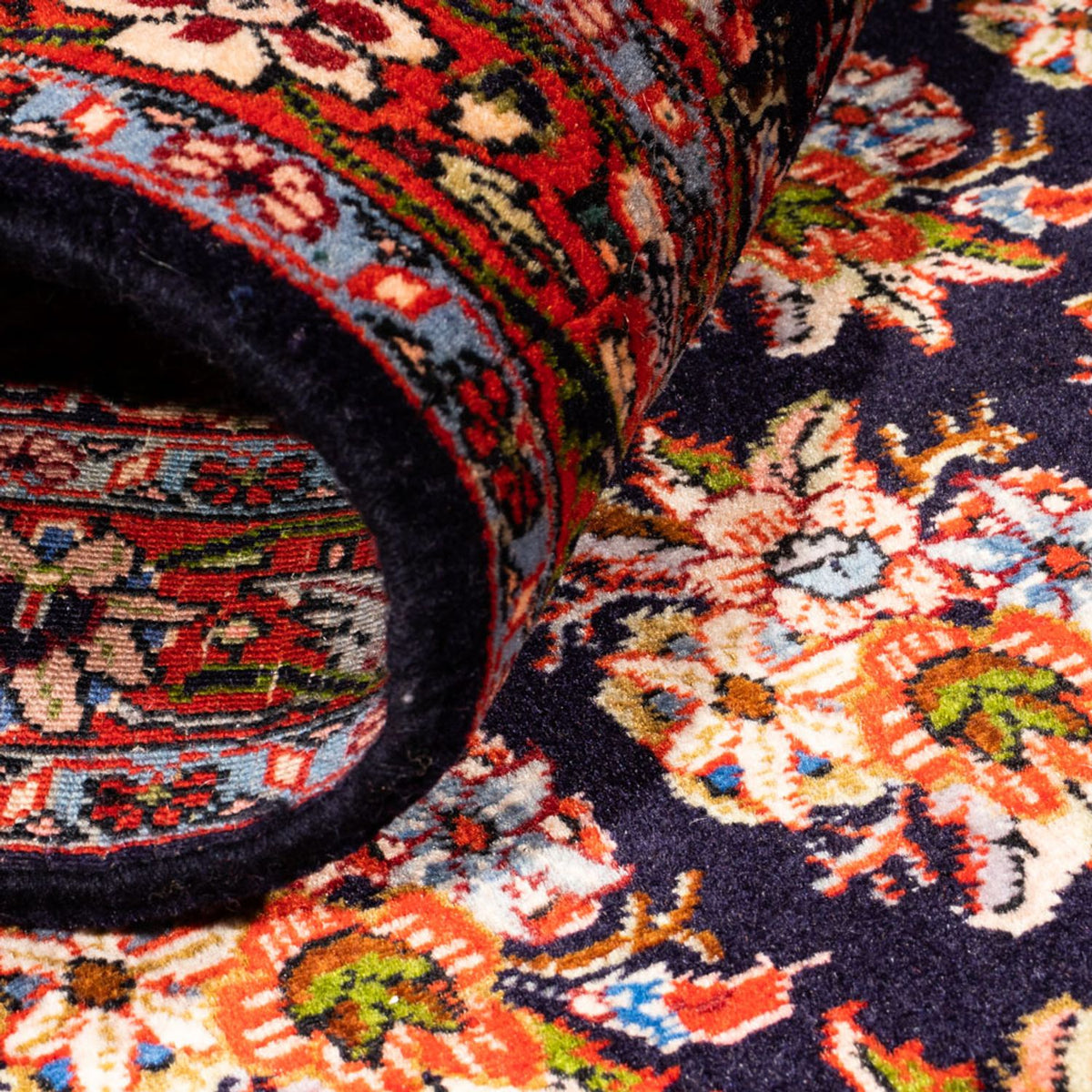 Loper Perzisch tapijt - Bijar - 204 x 73 cm - donkerblauw