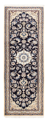 Loper Perzisch tapijt - Nain - 190 x 68 cm - donkerblauw