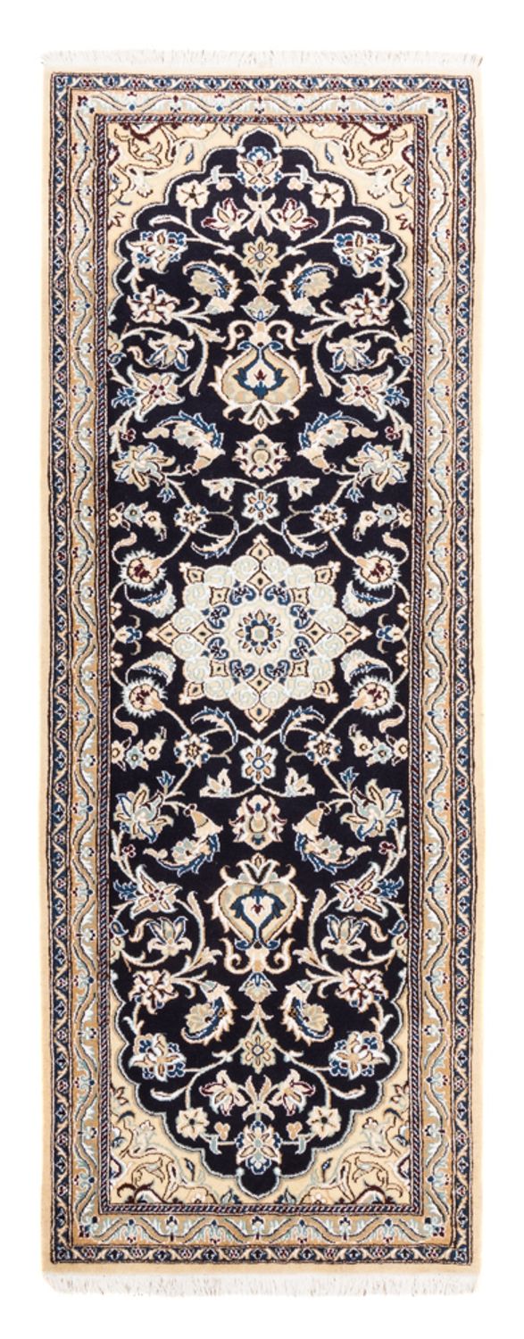 Loper Perzisch tapijt - Nain - 190 x 68 cm - donkerblauw